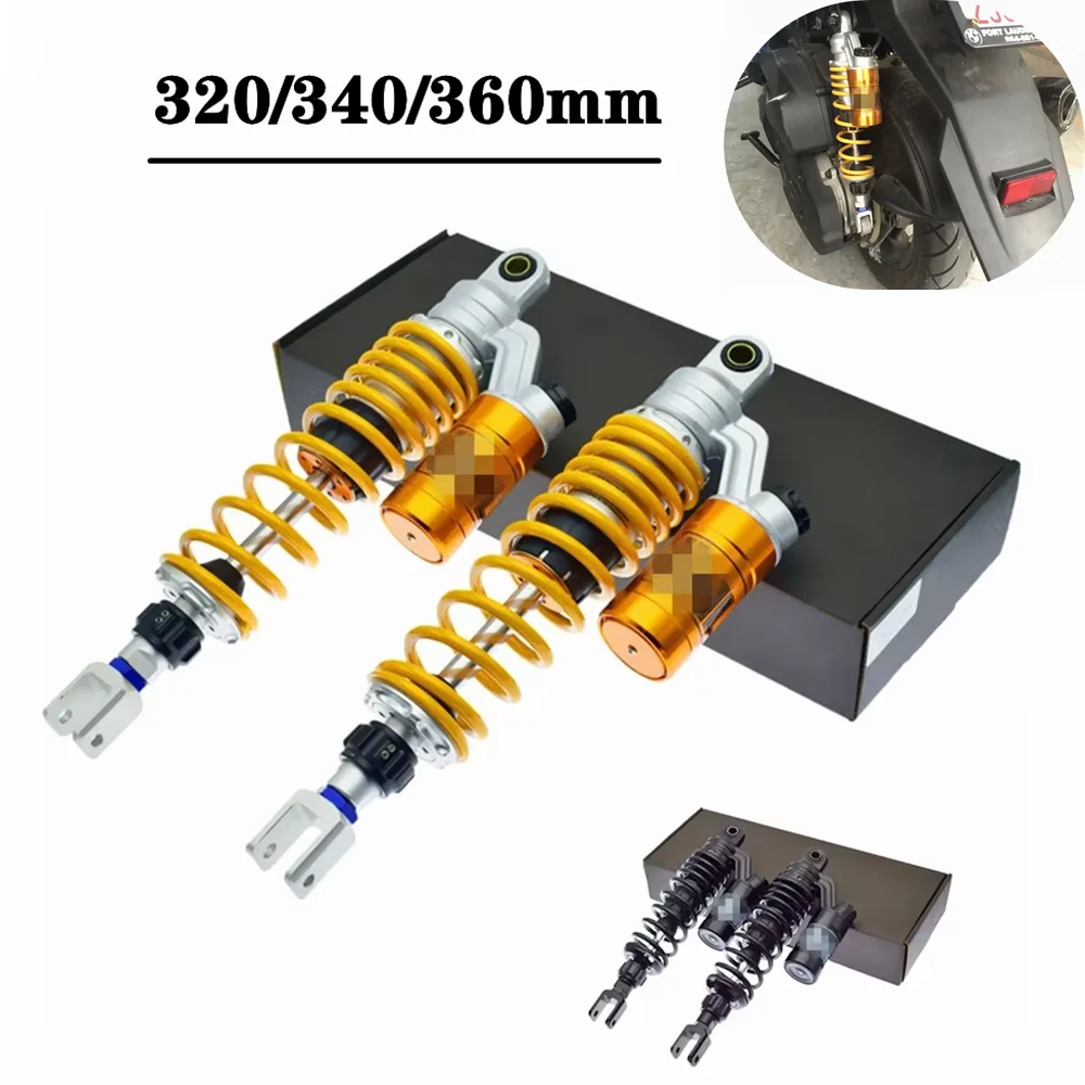 320 to 360mm Motorcycle Suspension Spring Rear Air Shock Absorber For Honda Suzuki Yamaha BWS Nmax Xmax Aerox Scooter Dirt Bike