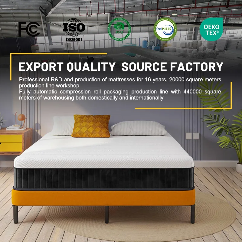 Factory Wholesale Luxury Hotel Fireproof Independent Pocket Spring King Size Mattress