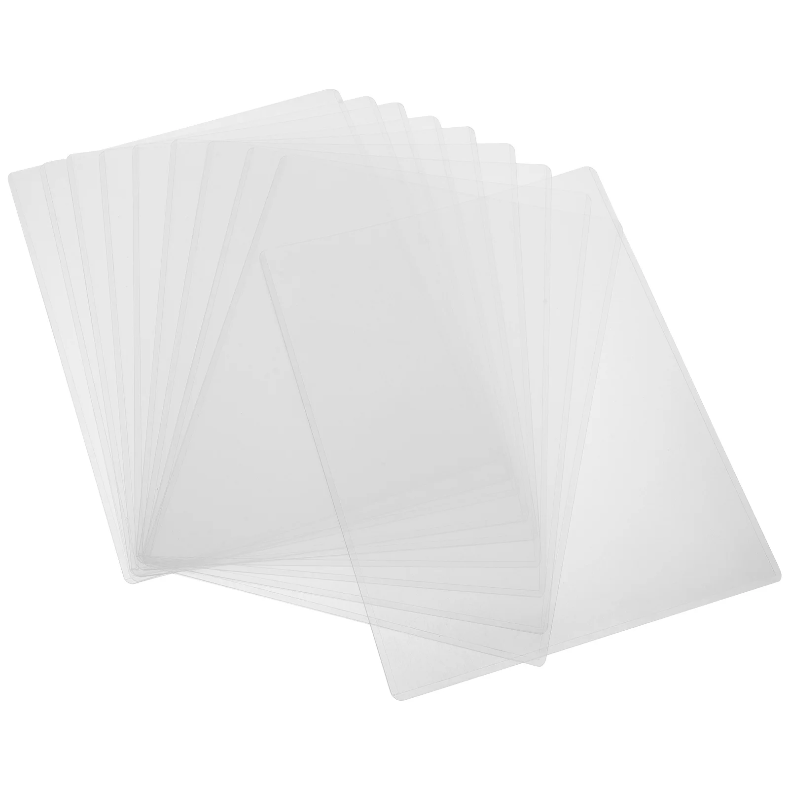10 Pcs Convenient Photo Protectors Clear Sleeves for Art Prints Paper PVC Hard Plastic Page Card