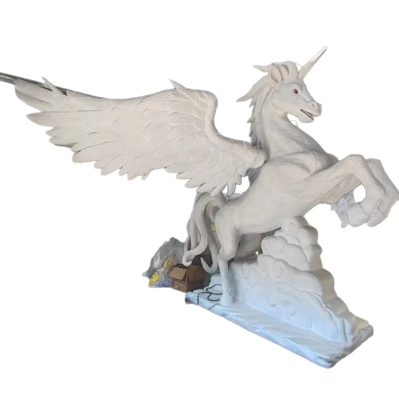 Simulation White Horse Model Tyrannosaurus Rex Outdoor Dinosaur Model