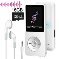 Reproductor de MP3 de 16GB, grabación de carga USB, pantalla Digital, medios, sin pérdidas, bolsillo, deportes, correr, caminar, altavoces de música HIFI