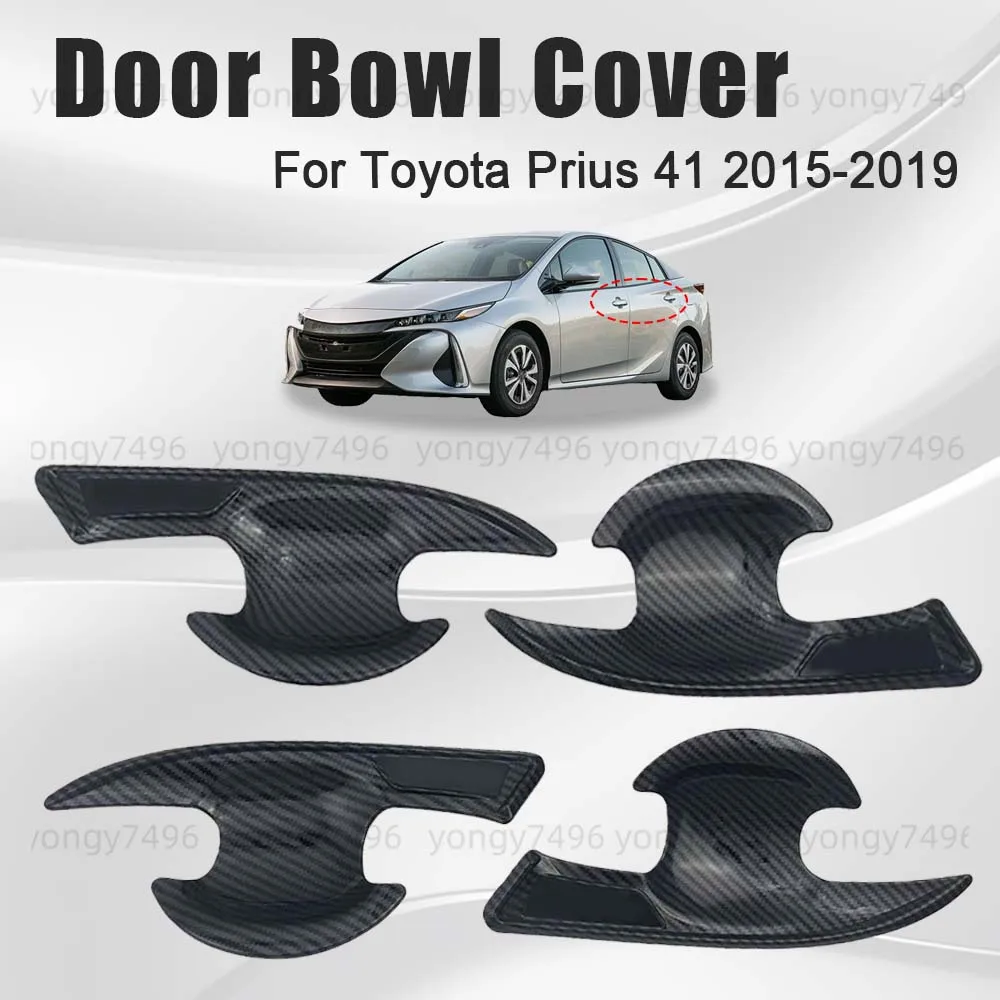 

Car Upgrade Door Bowl Cover For Toyota Prius 41 2015 2016 2017 2018 2019 Cars Accessories Decoration Carbon Fiber Styling