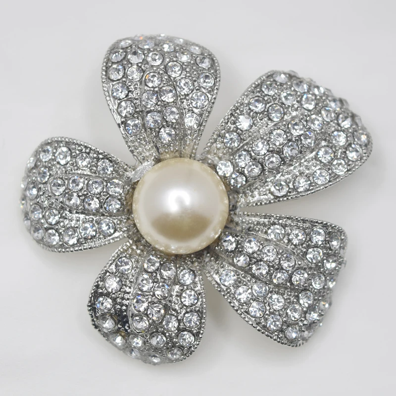 

12pcs/lot Wholesale Rhinestone Imitation pearl Brooch Bridal Wedding Flower Pin brooches jewelry Gift party Accessories C101529