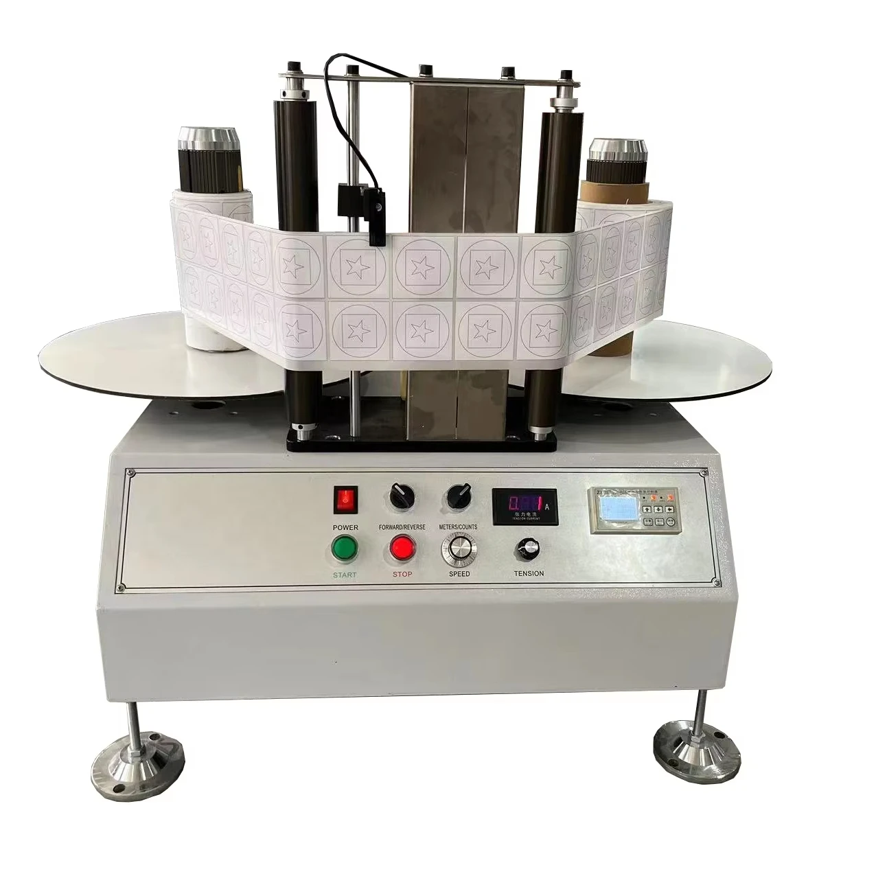 RT450B Printed Label    Top Rewinding Machine with Meter Counting