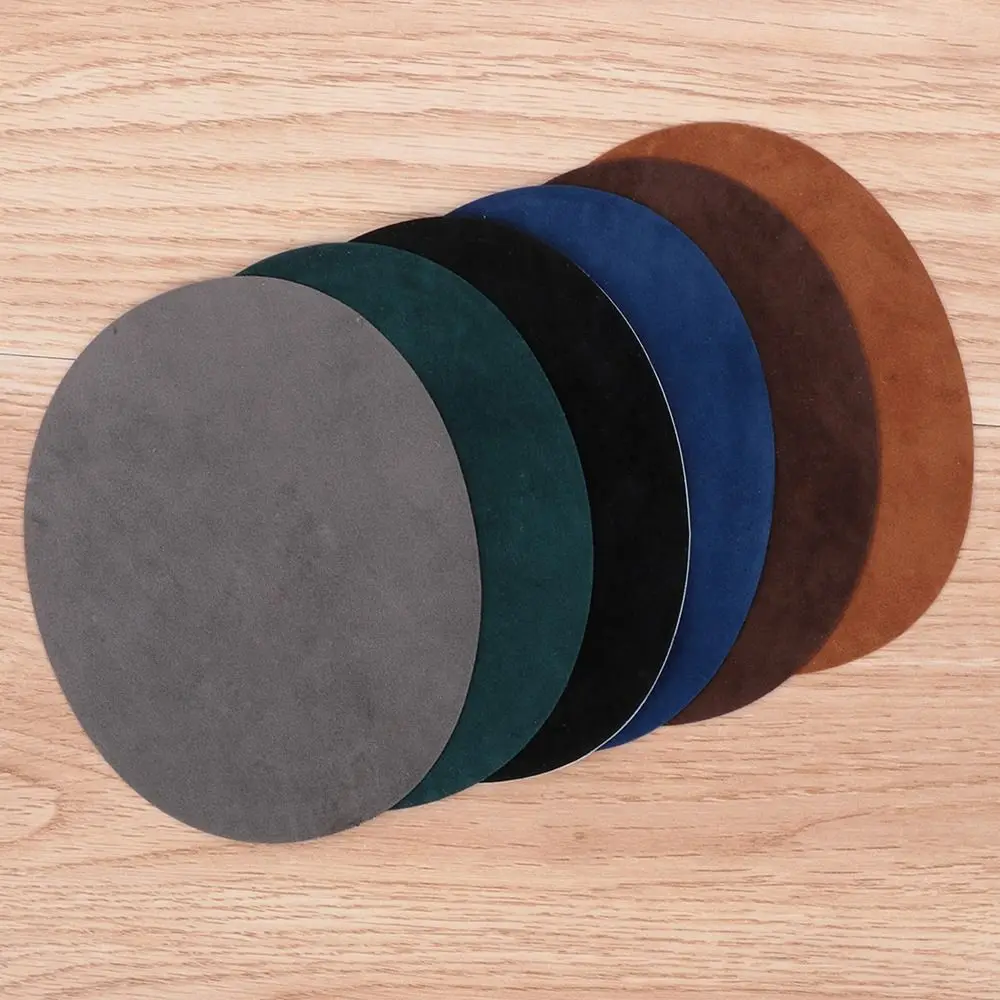 حقيبة الملابس والاكسسوارات الجلد المدبوغ الجلد المدبوغ النسيج التصحيح البيضاوي الحديد على بقع يزين القماش الجينز