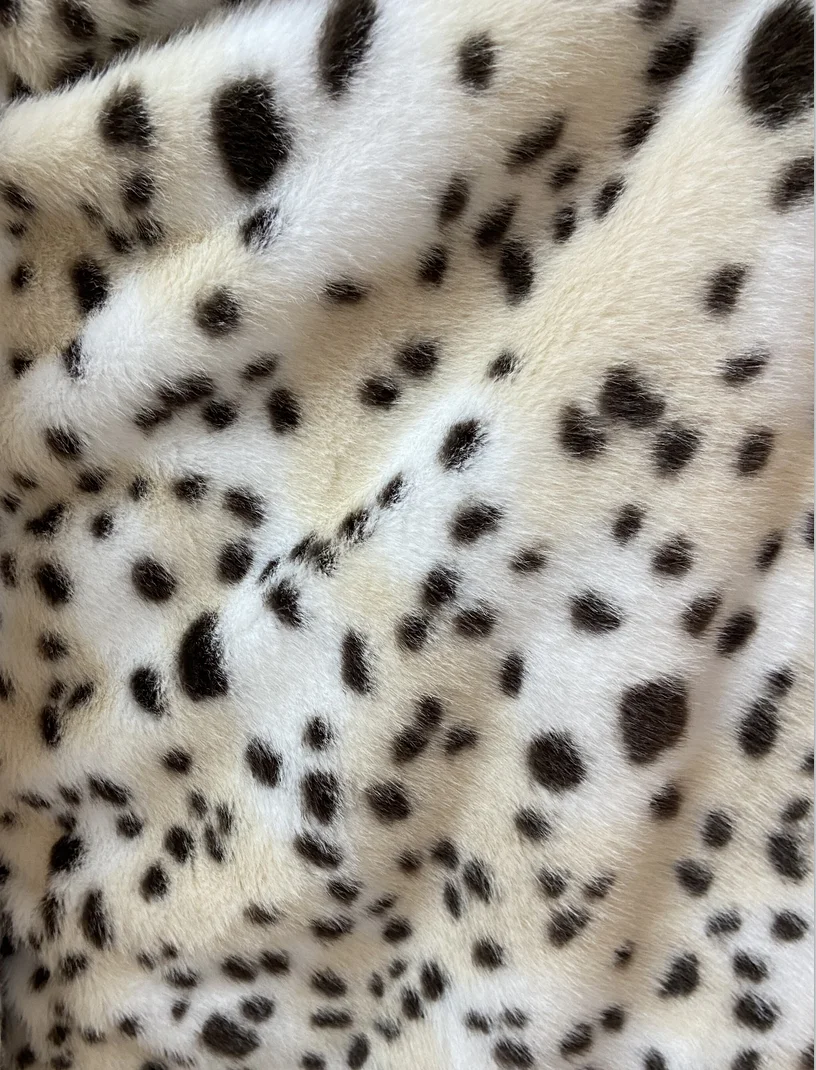 Thicken Imitation Deer Fur Plush Fabric Spotted Deer Patterns Leopard Spots Fur Spots Plush Fabric Handmade DIY Mink Fur Fabric image 3