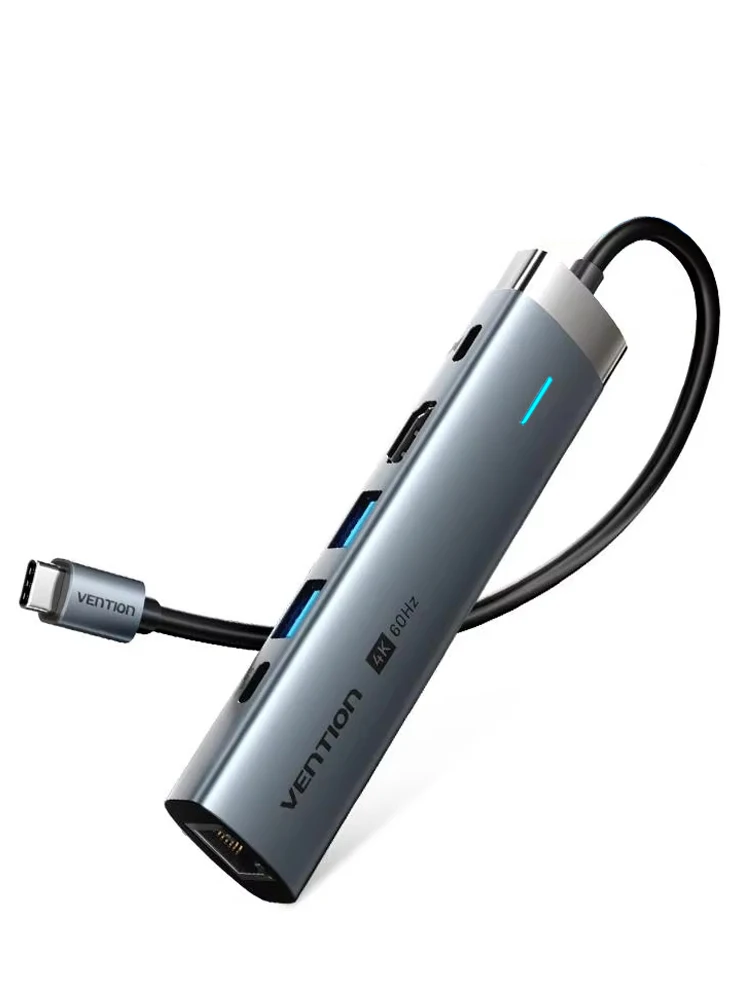 Vention 6 w 1 4K HDMI USB C HUB PD 100W Ładowanie RJ45 Ethernet Adapter USB 3.0 Rozdzielacz do MacBooka iPada Samsunga Lenovoa Laptopa — zdjęcie produktu 7