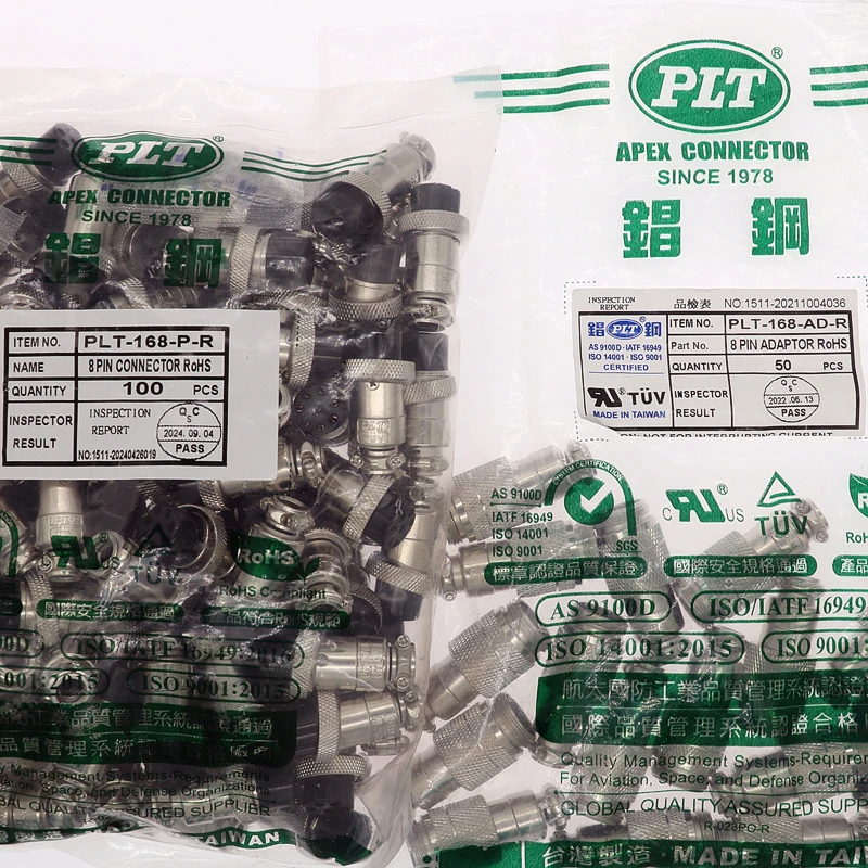 PLT-168-AD + P PLT-168-AD-R PLT-168-P-R Plt Apex Wereldwijde Agent M16 8pin Connector Luchtvaart Plug Nieuwe Originele Gemaakt Intaiwan Rohs Ul