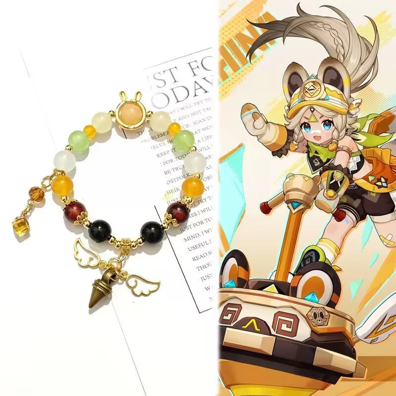 Game Kachina Cosplay Bracelet Unisex Beads Chain Genshin Kachina  Pendant Bracelets Jewelry Zinc Alloy Accessories