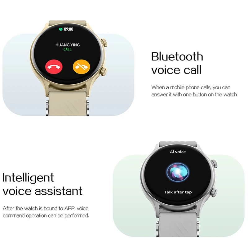 100+ الطلب 123 وسائط رياضية ساعة ذكية بلوتوث دعوة AI صوت مساعد لعبة IP67 مقاوم للماء Smartwatch النساء يمكن ارتداؤها معصمه