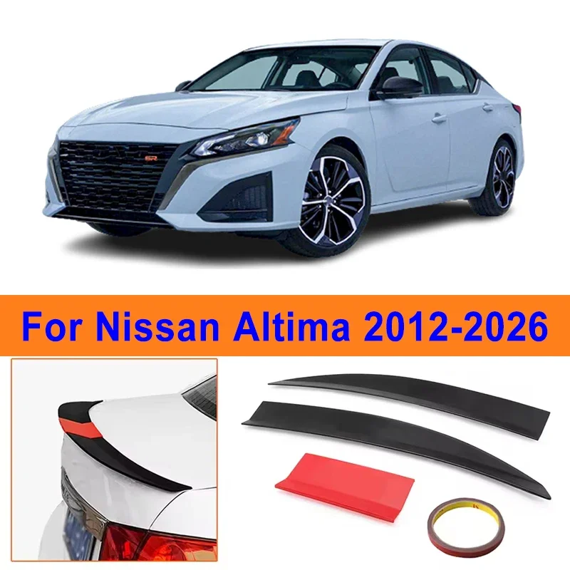 

For Nissan Altima 2012-2026 3-Section ABS Rear Trunk Spoiler 115-125cm Adjustable Sports Decor Top Wing Car Exterior Parts