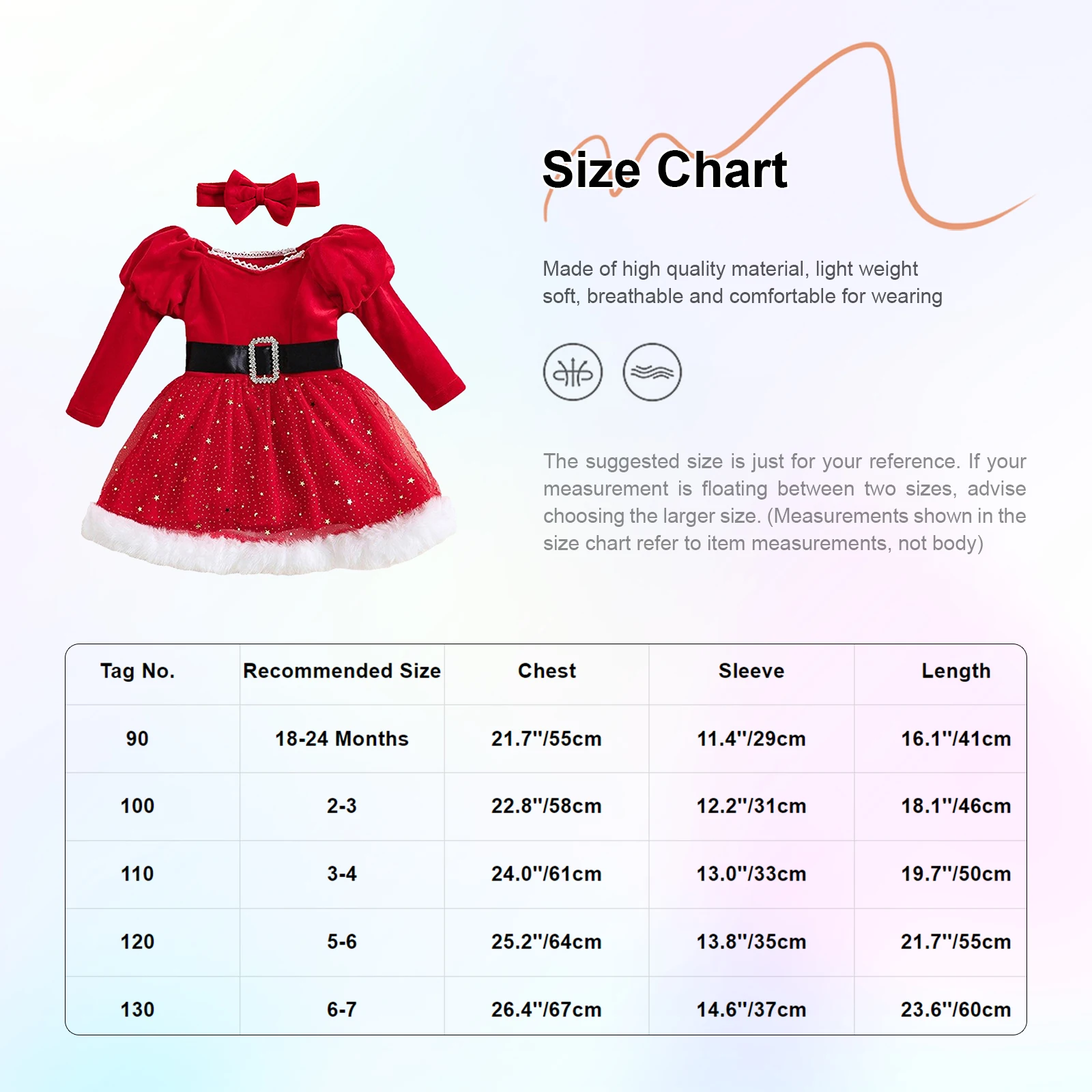 Kids Girls Christmas Santa Claus Cosplay Costume Long Sleeve Velvet Mesh Tutu  Princess Dress with Headband for New Year Party