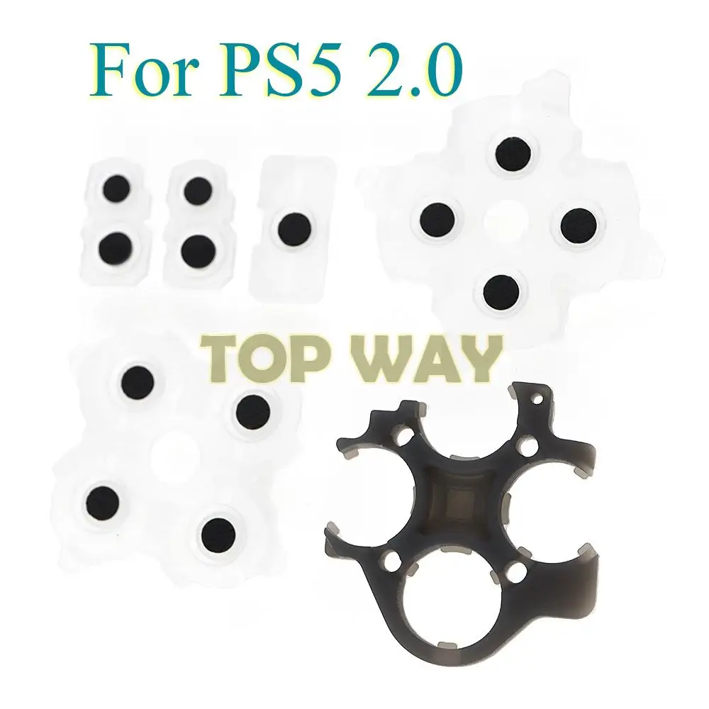 50 juegos V1 V2 para PS5 junta de goma conductora pieza de repuesto L R ABXY botón para PlayStation 5 controlador d-pad