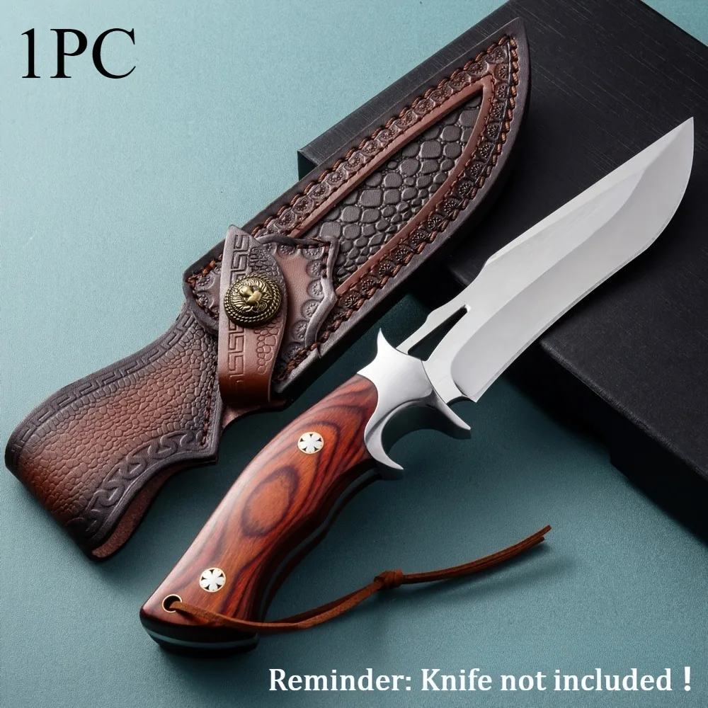 Advanced artificial leather knife cover, durable double-layer cowhide outdoor camping and kitchen knife cover protector