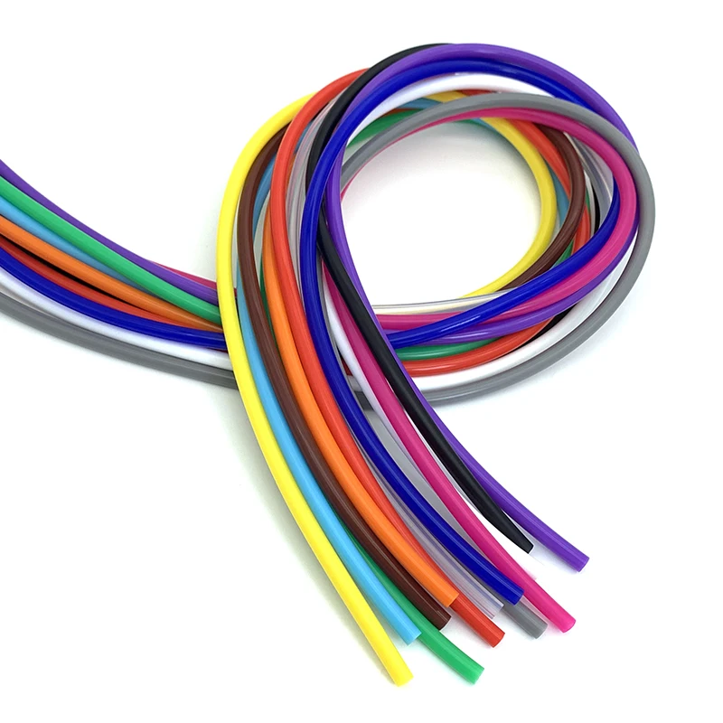 2/5/10 ID4 x OD6 mm Silicone Tube Flexible Hose Food Grade Soft Drink Pipe Red Blue Green Yellow Orange Purple Brown White Black