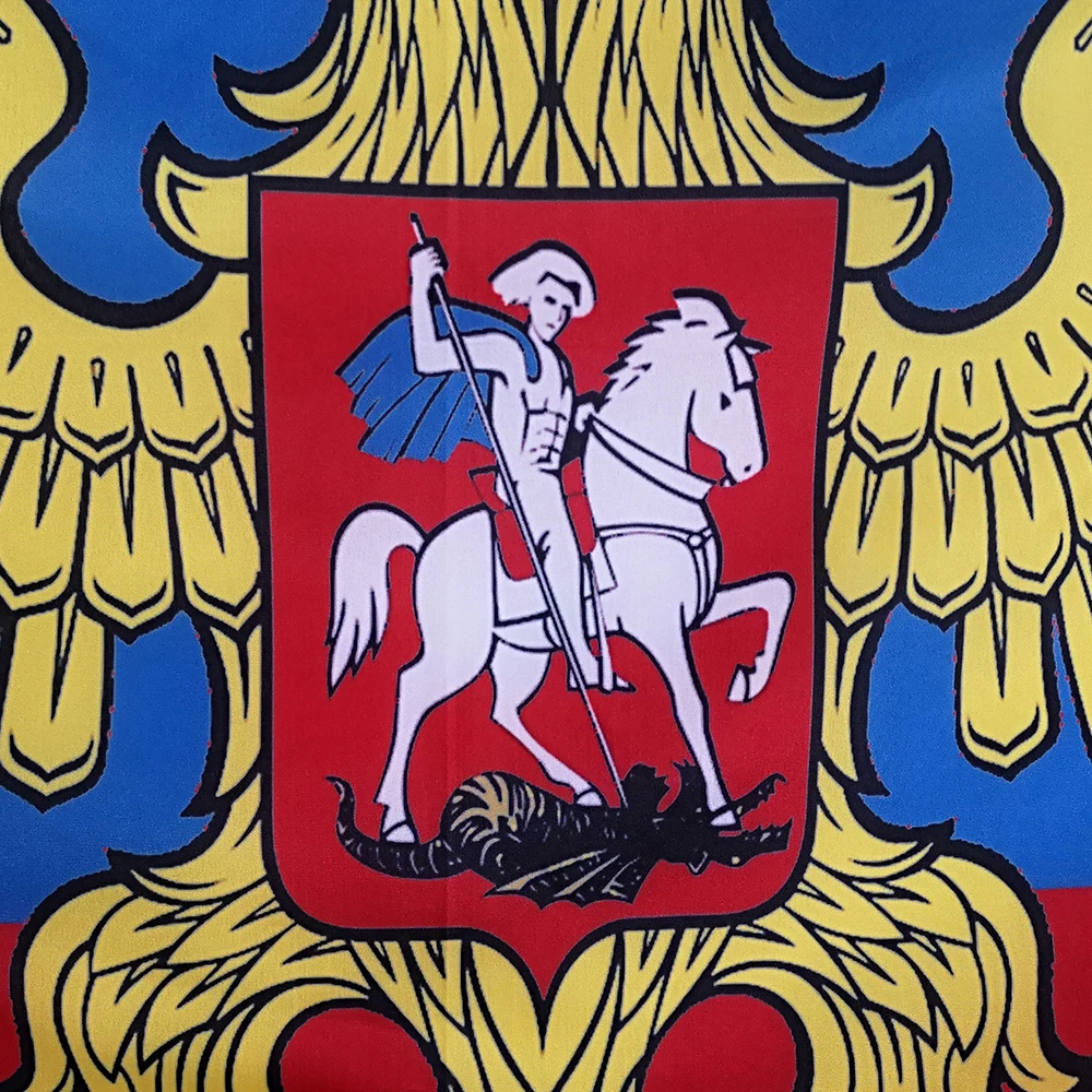 Russia with Eagle Crest Flag Russian USSR Imperial  Russian Empire Double Eagle  Material Object Photography Yarn count  100D
