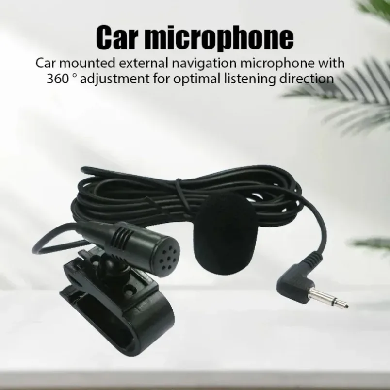 Car Radio 3.5mm Jack Mic Stereo Car Microphone Micro Mini Wired External Microphone For Auto Dvd Radio 3m Long Mini Microfono