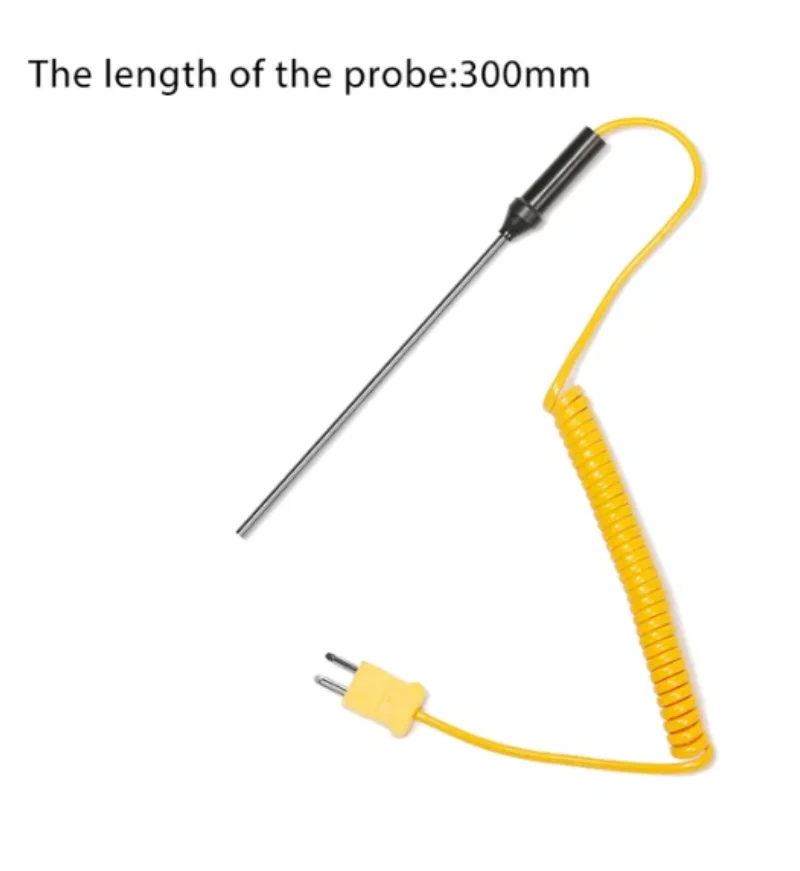 1 Rugged 100/300/500mm K-Type Thermocouple Probe Sensor -50°C to 1200°C Measuring Tool with Wire Cable