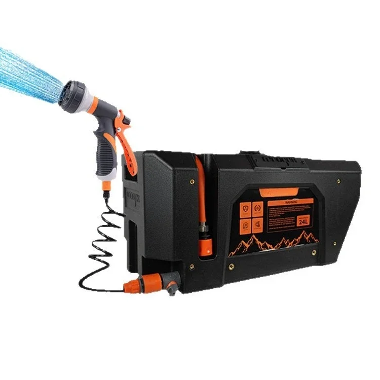 24L portable water tank electric retractable water pipe large capacity 6.34 gallon outdoor camping water tank