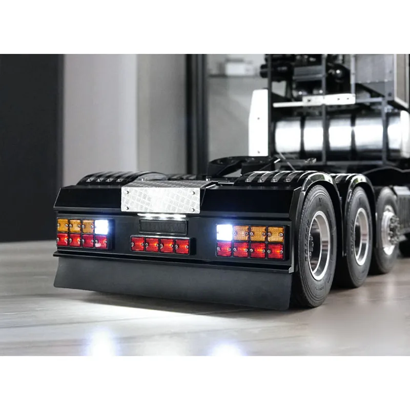 1:14th Scale LED Metal Tail Beam Tail Light Set for Tamiya RC Dump Truck SCANIA R620 R470 R730 LESU Car Accessories