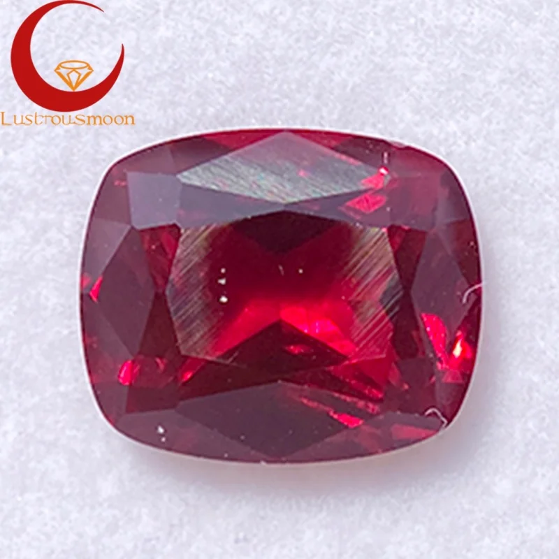 مختبر نمت روبي حمامة الدم الأحمر روبي ممدود وسادة قطع اللون الأحجار الكريمة سحر DIY المواد المتقدمة لصنع المجوهرات امرأة