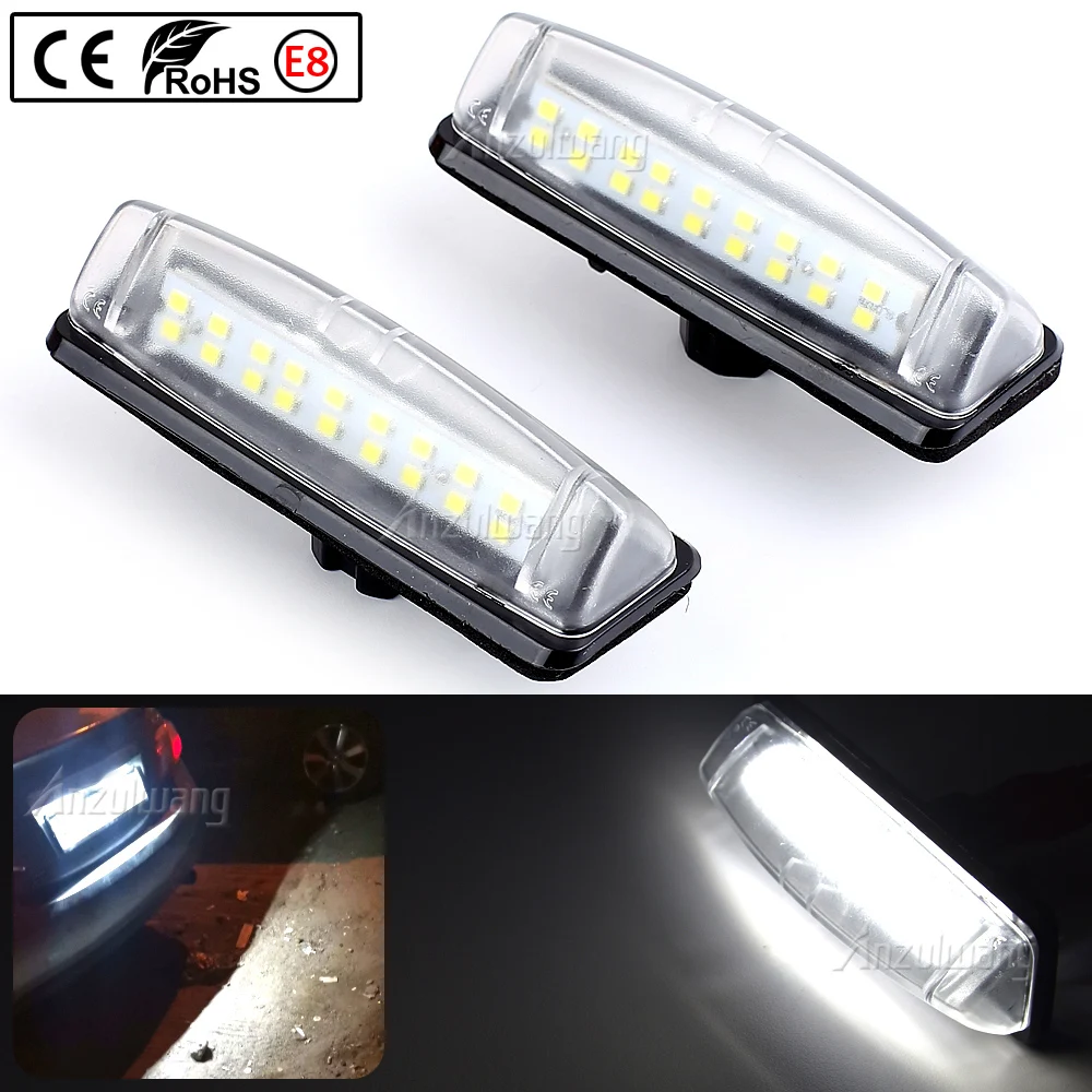 2Pcs CanBus LED License Plate Lights for Toyota Camry/Aurion Avensis Verso Echo Prius LEXUS Is200 / Is300 1999~2005 Number Lamp