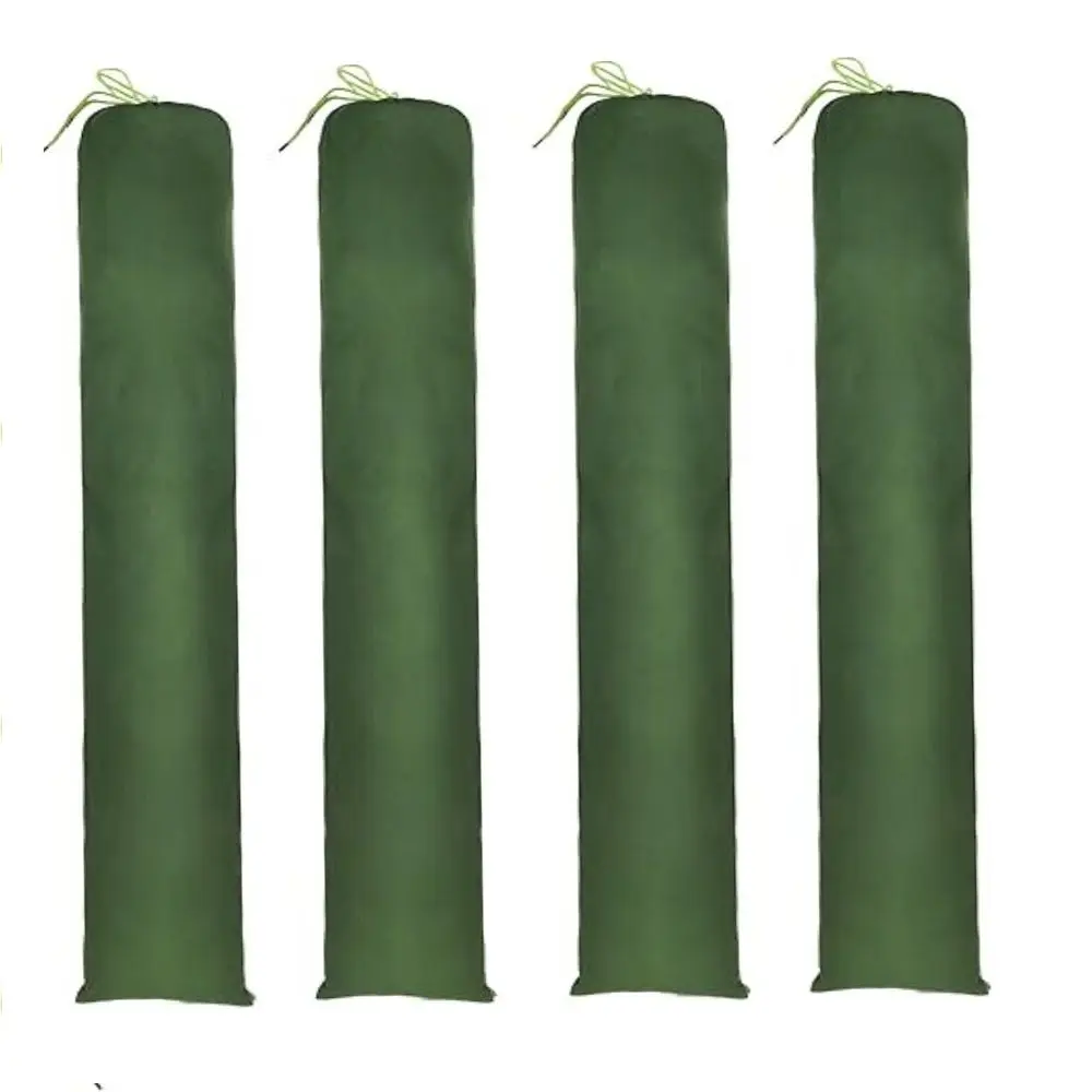 4PCS Durbable Canvas Flood Protection Sandbag Gree Long Sandbag Tube Reusable 4ft X 6 in Sandbag for Flooding Door Flood Barrier