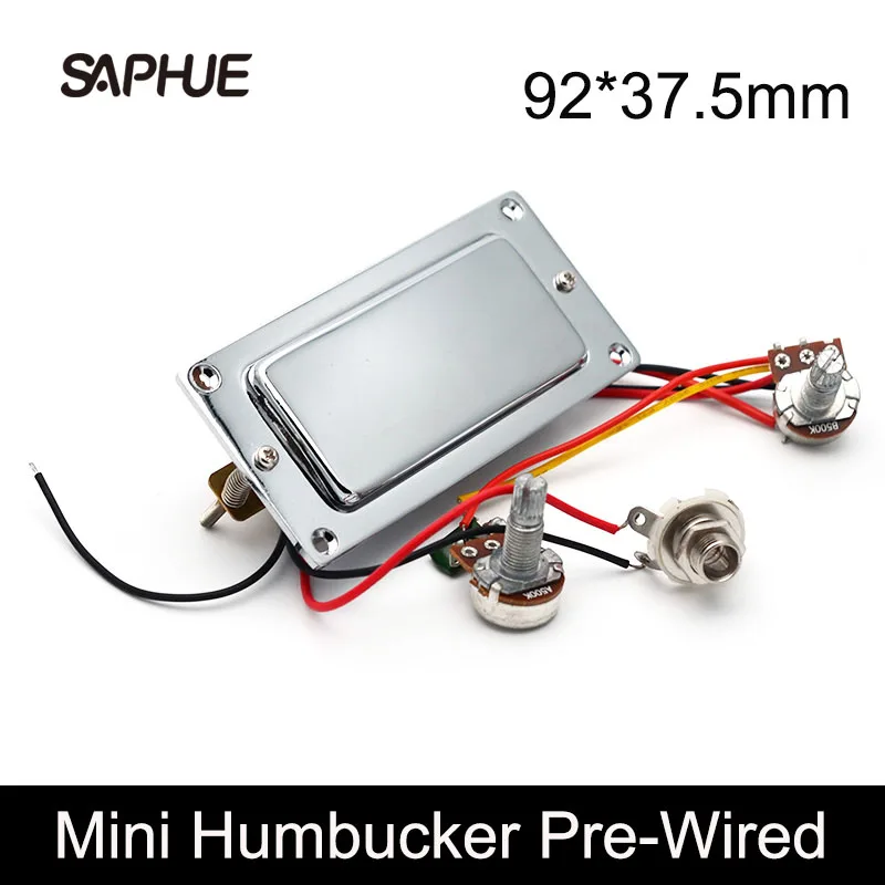 

Закрытый хамбакер с двойной катушкой, предварительно проводной гитарный звукосниматель с громкостью и тоном, 92*37,5 мм, хром