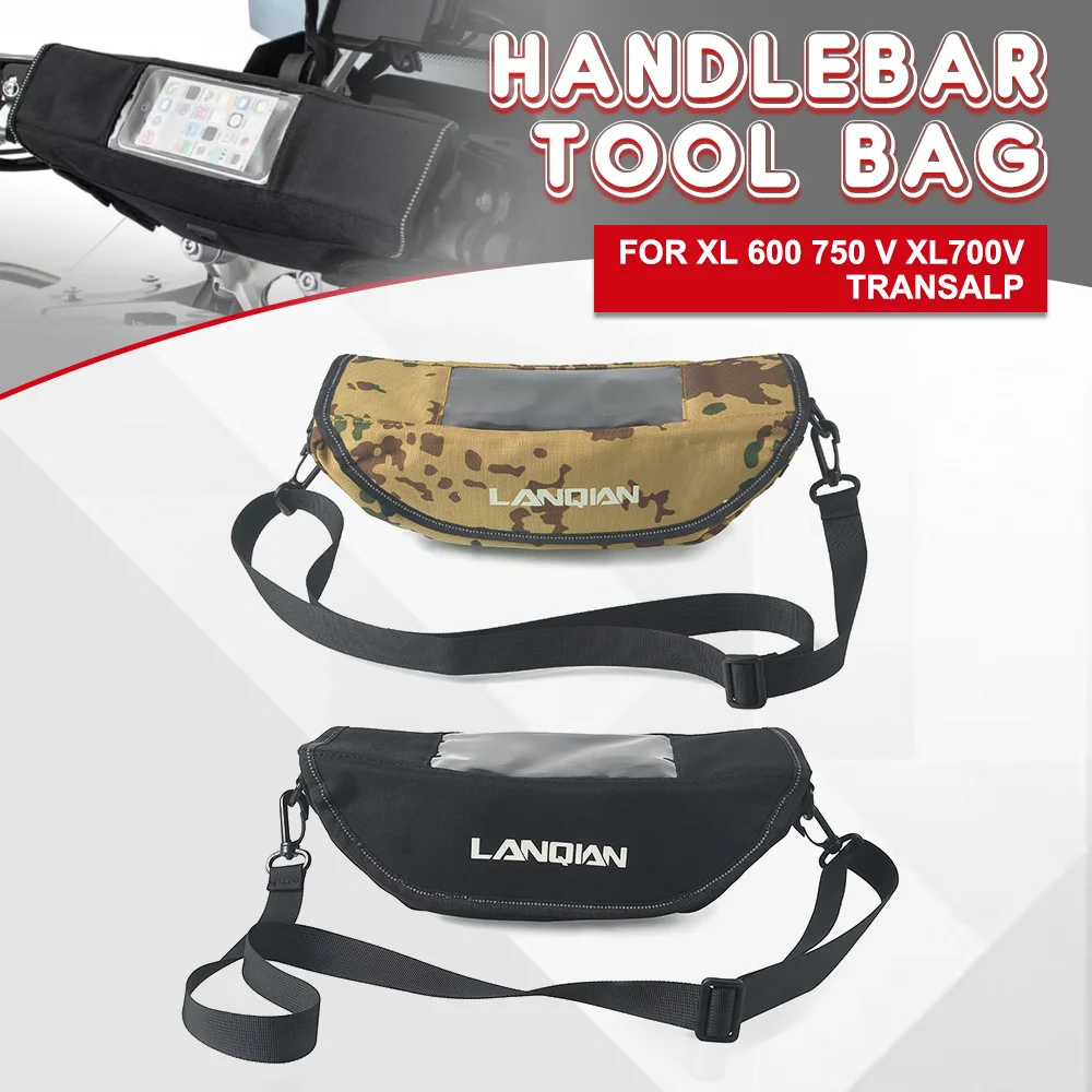 

Motorcycle Handlebar Bag Storage Travel Tool Pouch Waterproof For Honda Transalp XL 600 V XL700V TRANSALP XL 700 600 V XL750