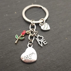 Hartvormige Gegraveerd Brief Sleutelhanger Liefde Hanger Voor De Beste Moeder Moeders Dag Gift Thanksgiving Day Gift Sieraden Sleutelhanger