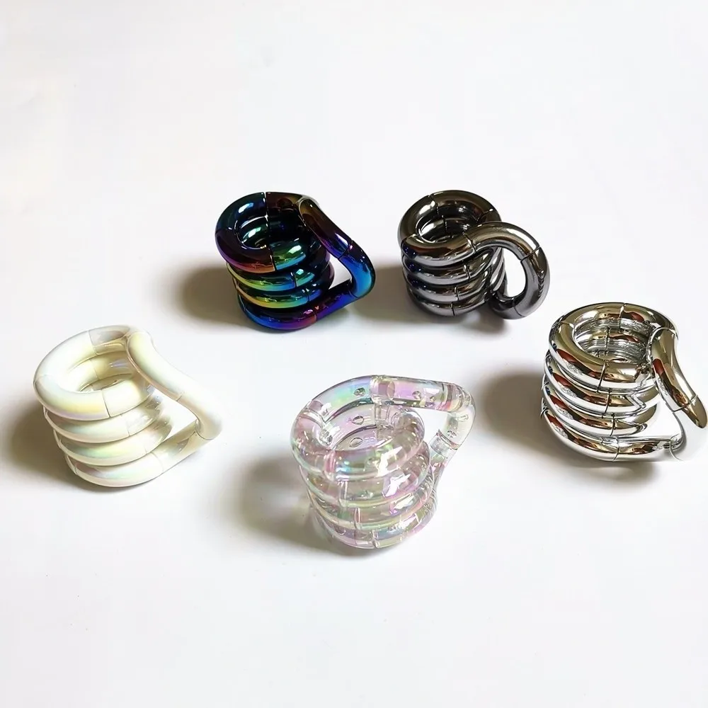 Electroplated Twisty Toy Squeeze Deformation Stress Relief Knot Pressure Toy Hand Exercise Sensory Stimulation Sensory Toy Adult