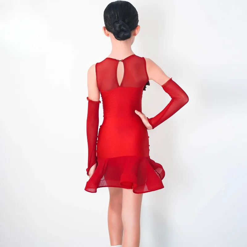 Vêtements d'entraînement de danse latine d'été pour enfants filles, ensembles de jupes de danse professionnelles, cha-cha Samba, nouvelle collection