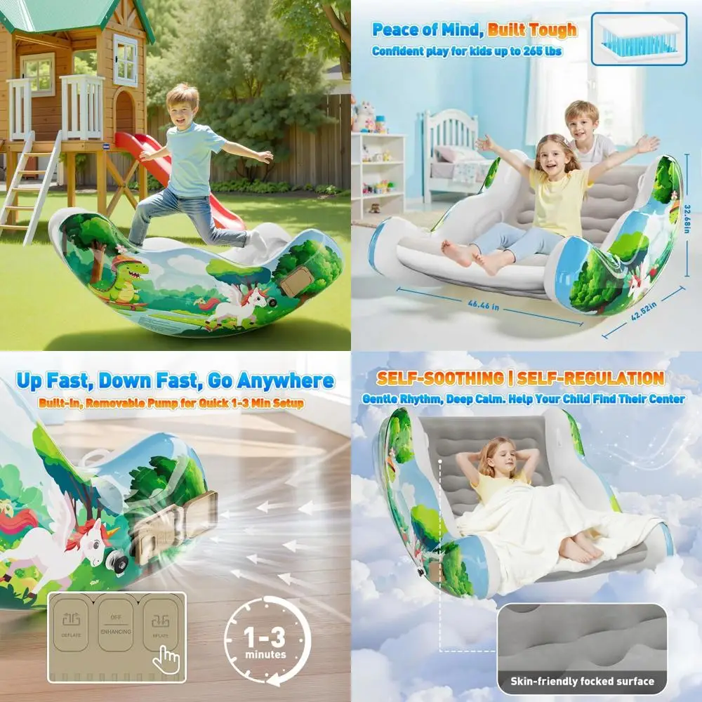 

Sensory Rocking Chair for Kids with Autism and ADHD, Ideal for Developing Body Coordination and Sensory Training