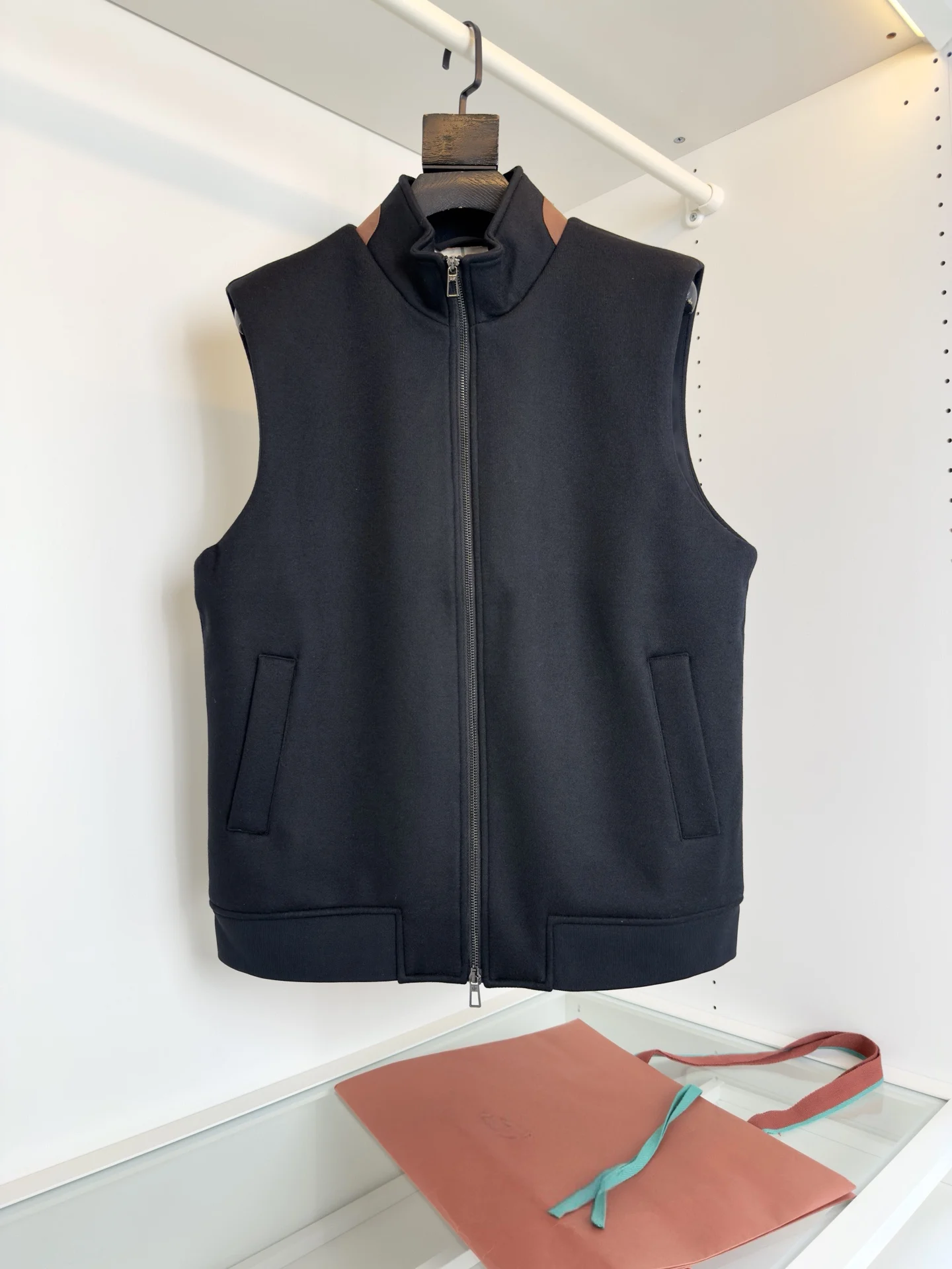 

Итальянский шерстяной жилет с воротником-стойкой LP 25, осенне-зимний простой повседневный жилет, куртка