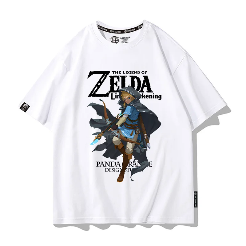 (Uniqlo) Legend of Zelda short sleeve T-shirt tears game Men Cotton T-shirt Top Summer Women Cotton T-Shirt Men Clothing