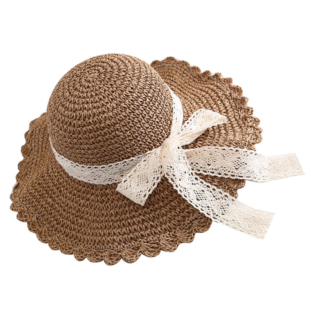 ضوء القوس القش قبعة الشمس واسعة حافة طوي الصيف قبعة للشاطئ حجم M 56-58 سنتيمتر حماية من الشمس لصيد الأسماك التخييم