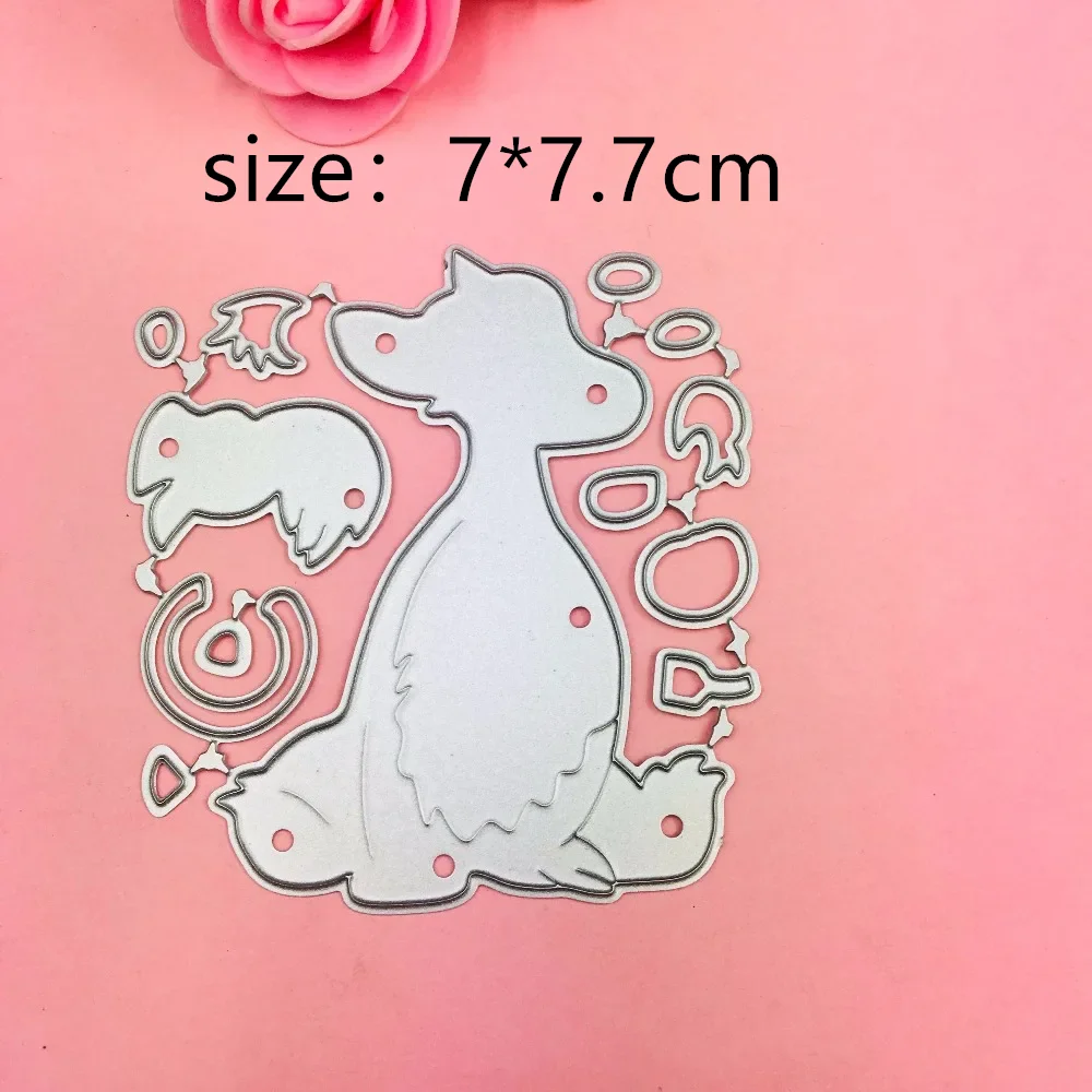 Dog Bow Ear Metal Cut Dies Stencils for Scrapbooking Stamp/Photo Album Decorative Embossing DIY Paper Cards