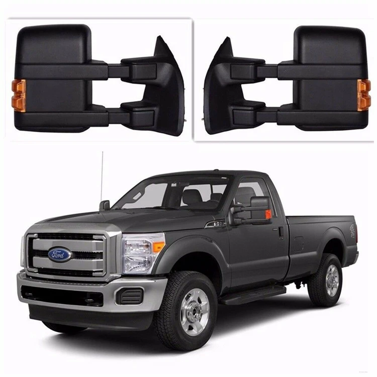 Tow Mirror For 99-07 Ford F250 F550 Super Duty Power Heated Turn Signal Light