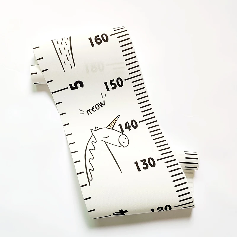 Wooden Wall Hanging Wall Sticker For Kids Room Decoration Height Measure Ruler Wallpaper Baby Growth Chart Decor On The Wall