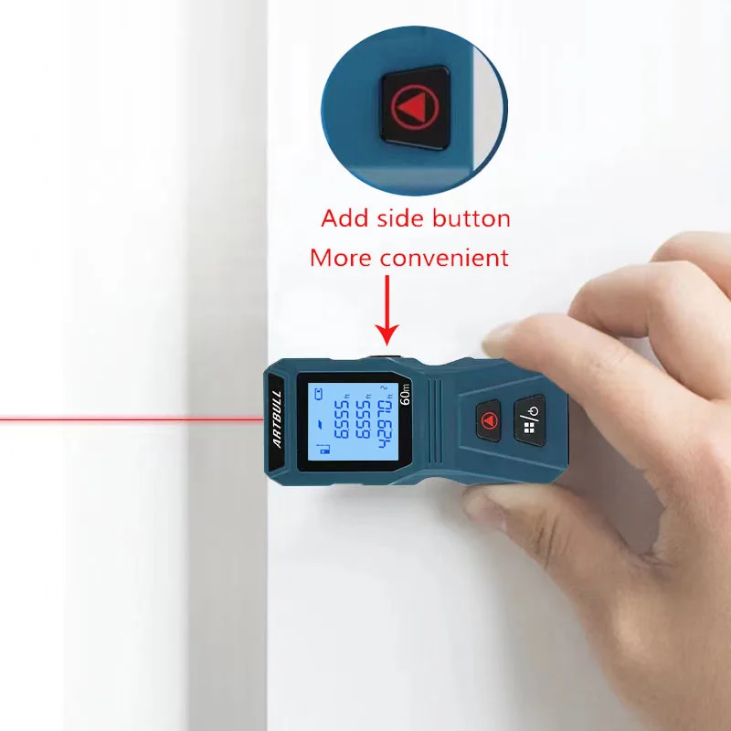 ARTBULL 40m 60m Mini مع زر جانبي في وحدات ft m شريط قياس مسافات الليزر Rangedinder
