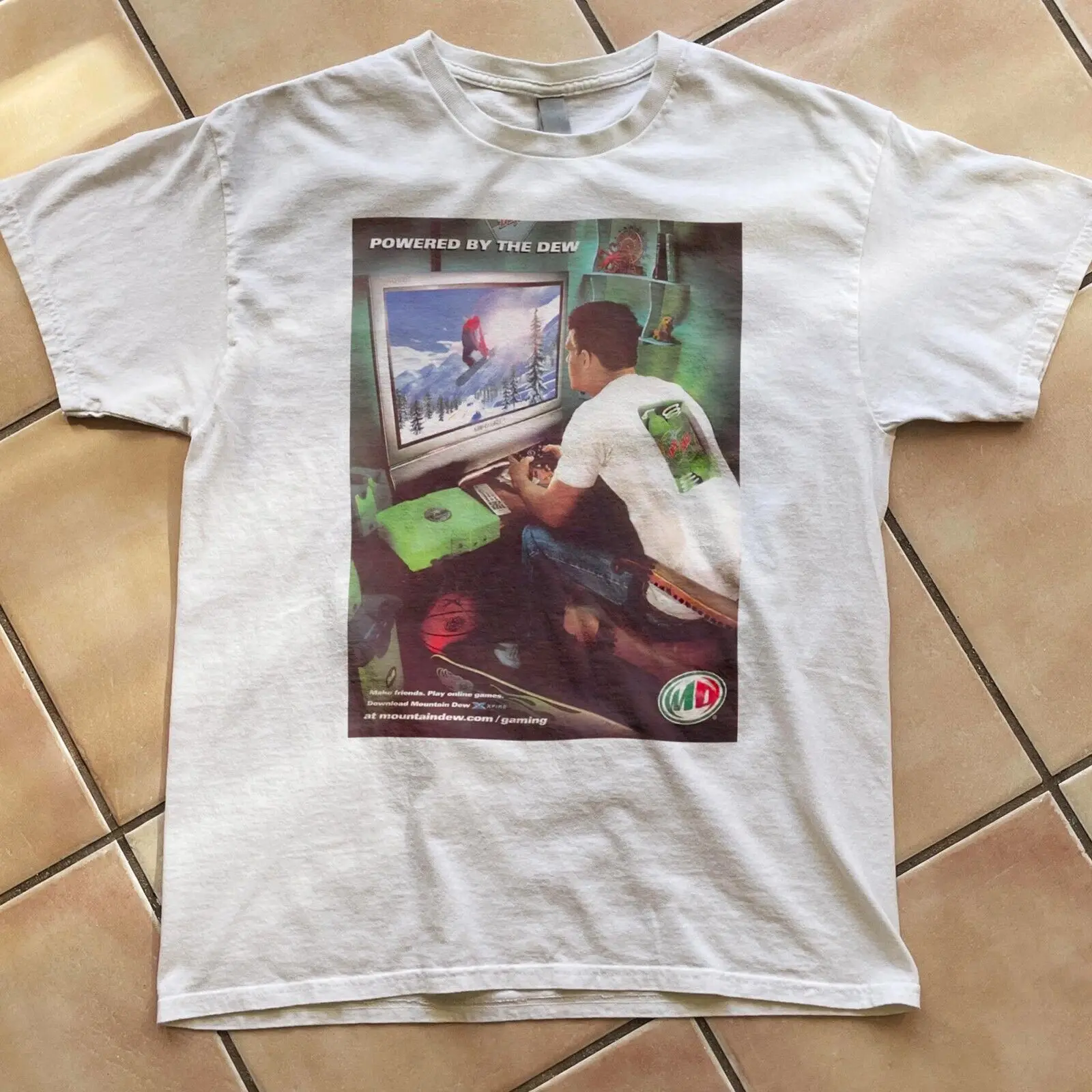 Mountain Dew Ad Campaign tee, Vintage gaming T-Shirt, 2000s aesthetic, Retro