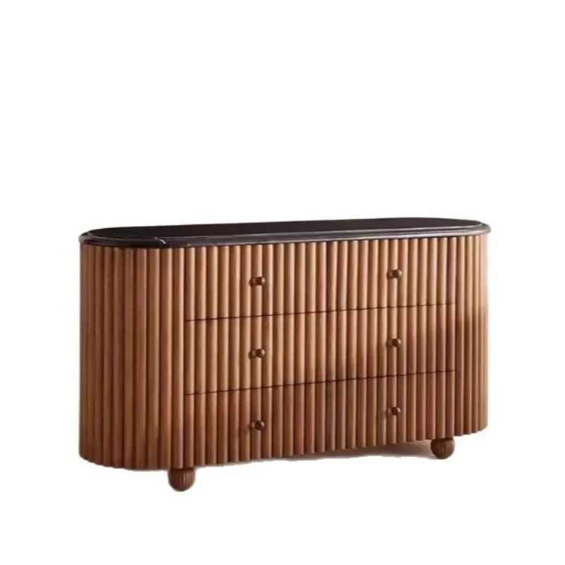 

Six-chest cabinet household bedroom, drawer storage bedside cabinet, retro living room decorative entrance cabinet
