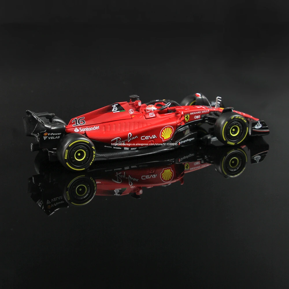 Bburago 1:43 Latest F1 2022 Scuderia Ferrari F1-75 16# Leclerc 55#Sainz Alloy Car Die Cast Car Model Toy Collection Gift