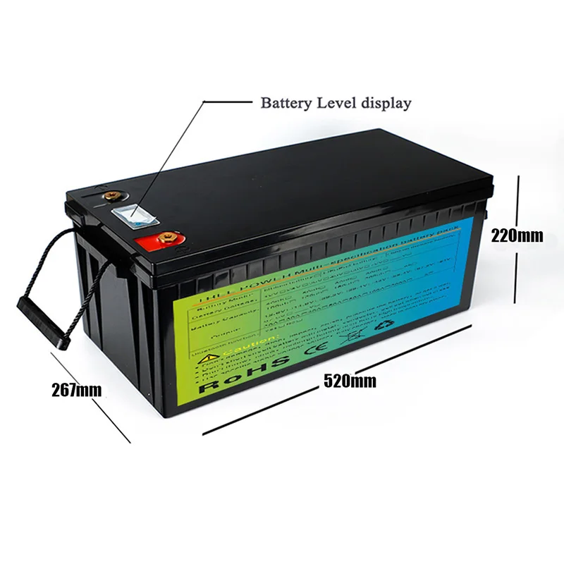 24v 100Ah akumulator LiFePo4 wbudowany BMS fosforan litowo-żelazowy wodoodporny do samochodu łodzi RV Solar