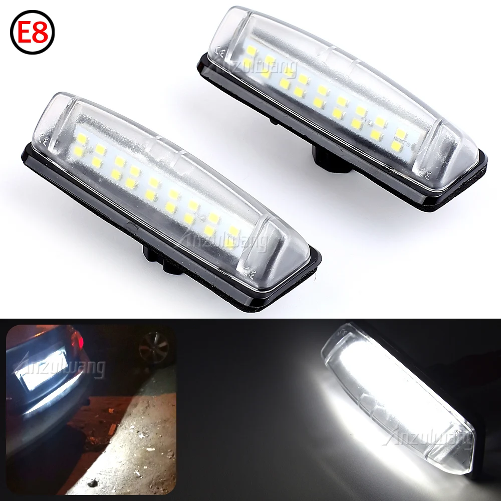 2Pcs CanBus LED License Plate Lights for Toyota Camry/Aurion Avensis Verso Echo Prius LEXUS Is200 / Is300 1999~2005 Number Lamp