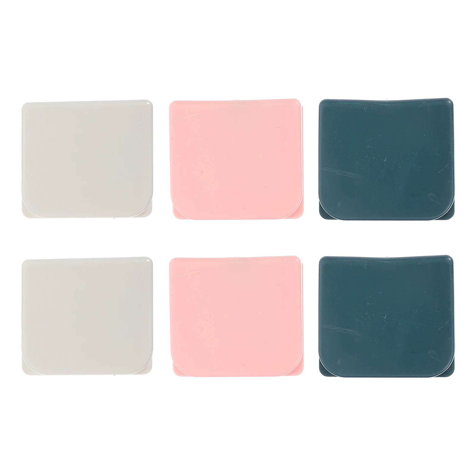 

6pcs Shower Curtain Clips Black Holders Self Adhesive Wall Mountable Clamps Splash Guard Bathroom Accessories Plastic