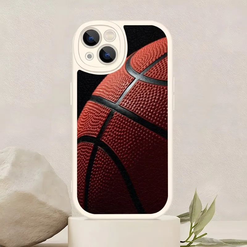 Basketball Basket Phone Case For IPhone 14 11 12 13 Pro Max Mini X XR XS 7 8 Plus Lens Protection Painted Upholstered Soft TPU