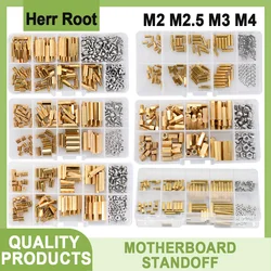 M2 M2.5 M3 M4 Brass Motherboard Standoffs Hex Board Rack Stud Spacing Screw Hexagon Single Head PCB Pillar Bolts Screw Nut Kits