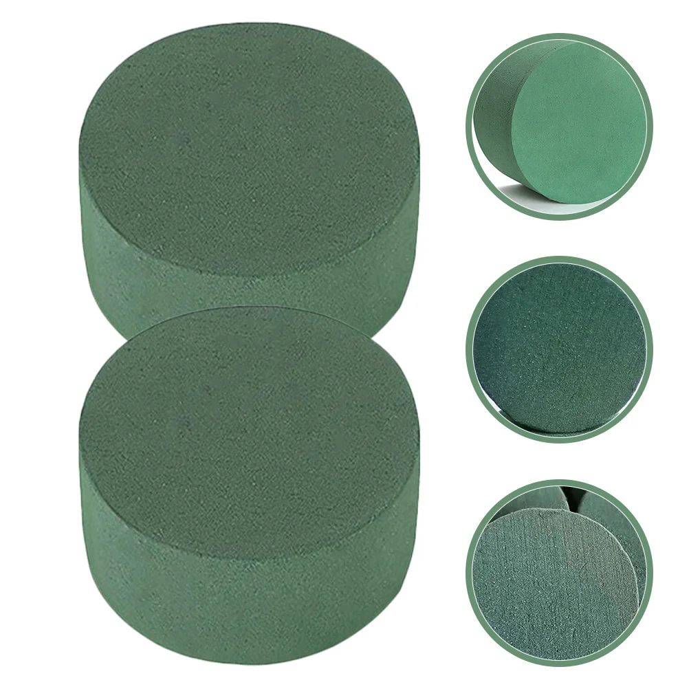 

4pcs Round Floral Blocks High Density Water Absorbent Flower Mud For Diy Arrangements Wedding Decor Fresh Dried Flowers Floral