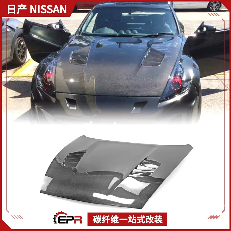 

Подходит для Nissan 370Z, модифицированных деталей из углеродного волокна, крышка двигателя, передняя крышка Demon Z34 Varis